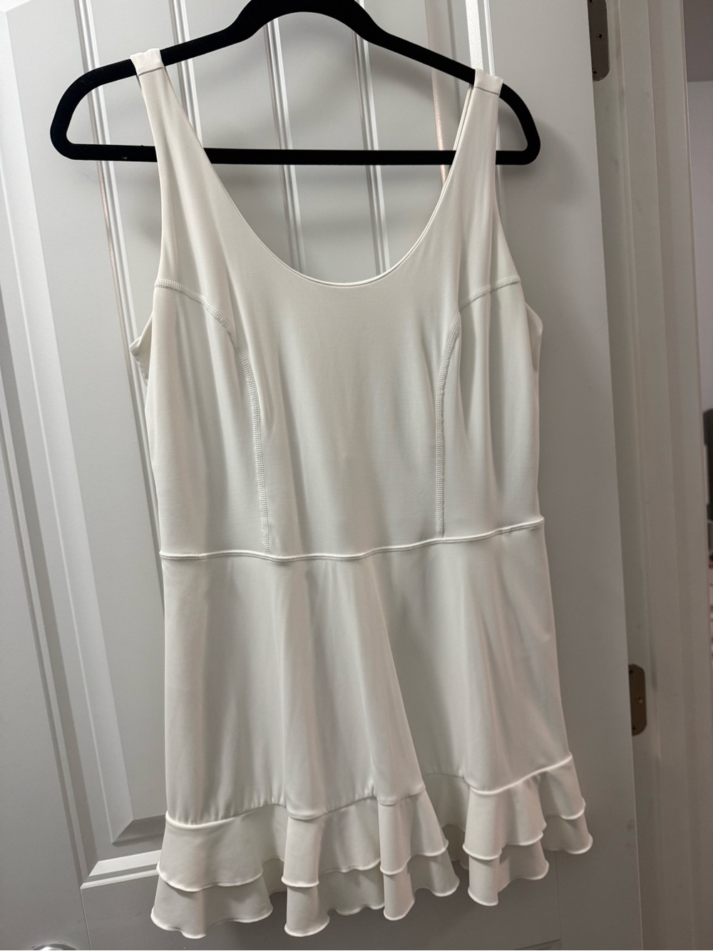 JoyLab White Ruffle Hem Mini Dress